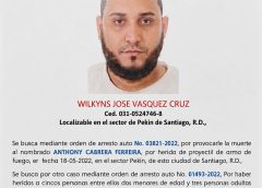 Policía intensifica búsqueda de presunto cabecilla criminal vinculado a homicidio y múltiples ataques en Santiago