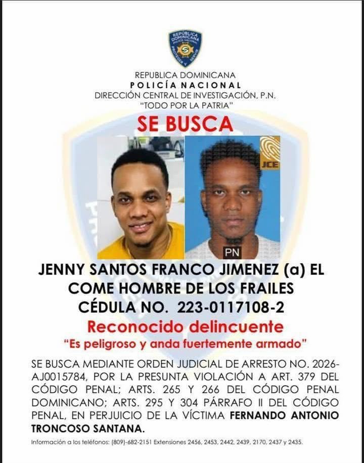 Policía reporta muerte de “El Come Hombre de Los Frailes” tras enfrentamiento con agentes de investigación