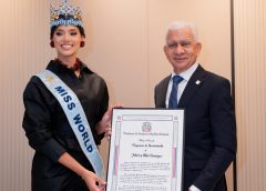 Senado reconoce a Joheirry Mola tras conquistar la corona de Miss Mundo 2026