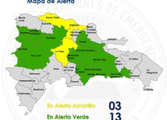 Vaguada mantiene lluvias y tormentas en RD; COE eleva niveles de alerta por posibles inundaciones